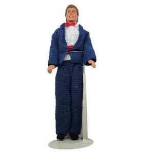 Vintage Ken Doll with Handmade Crochet Tuxedo